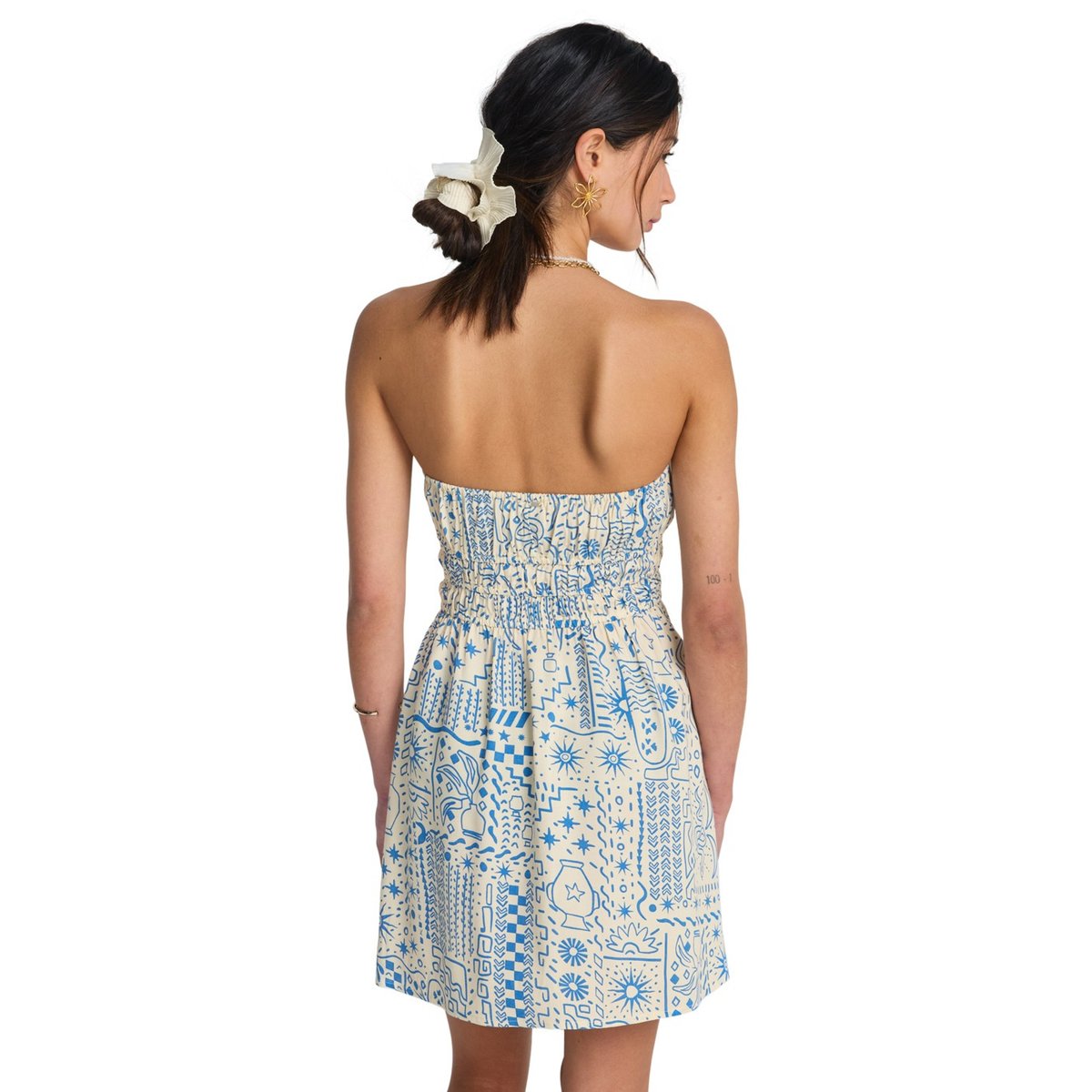 Robe effet texturé froissé IN THE SKY MINI blanc white cap, BILLABONG