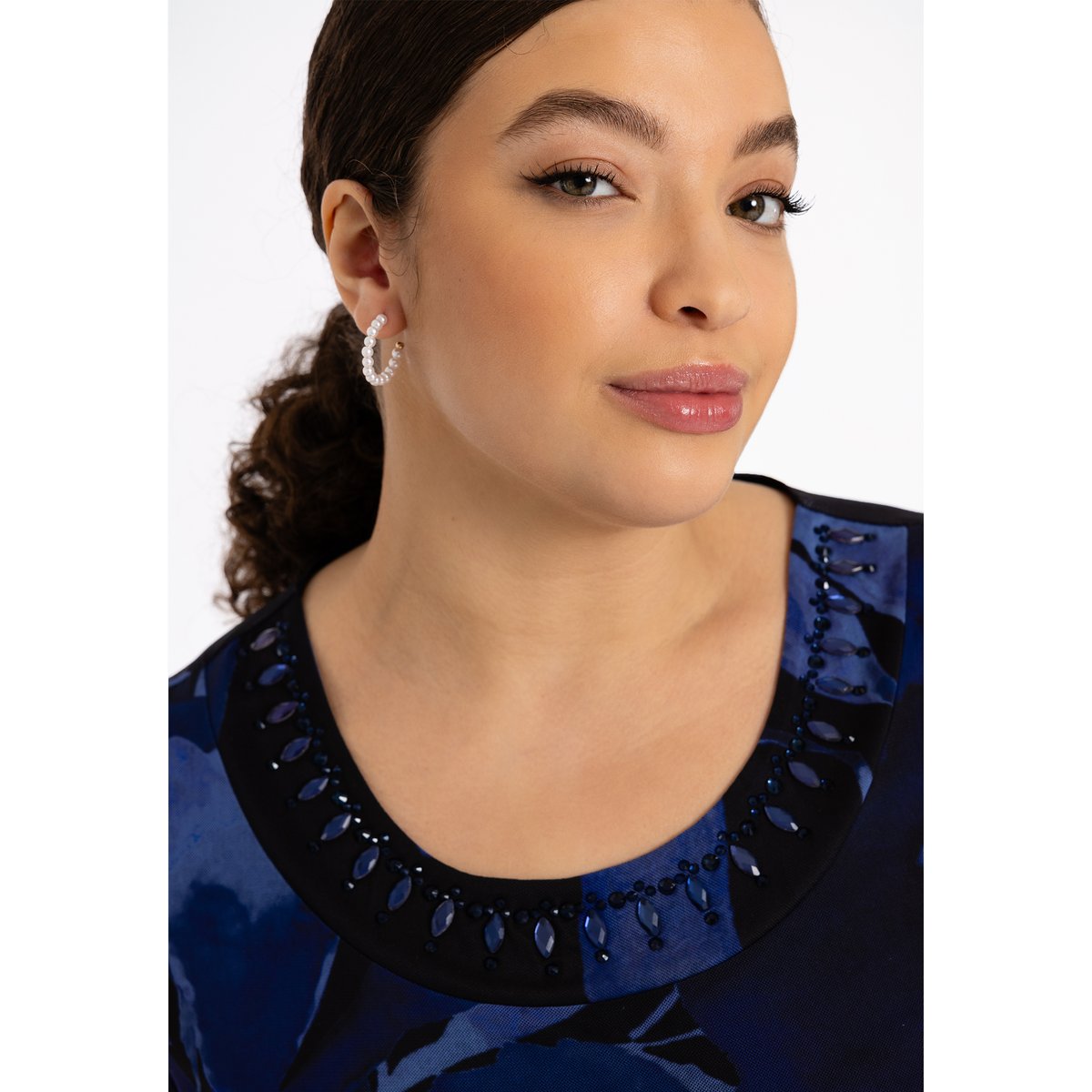 Robe imprimée bleu, YOEK
