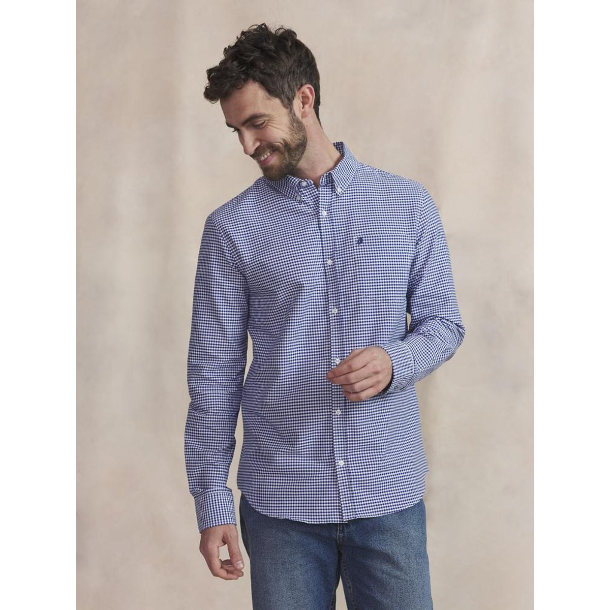Chemise manches longues LASLOCHE marine, TBS