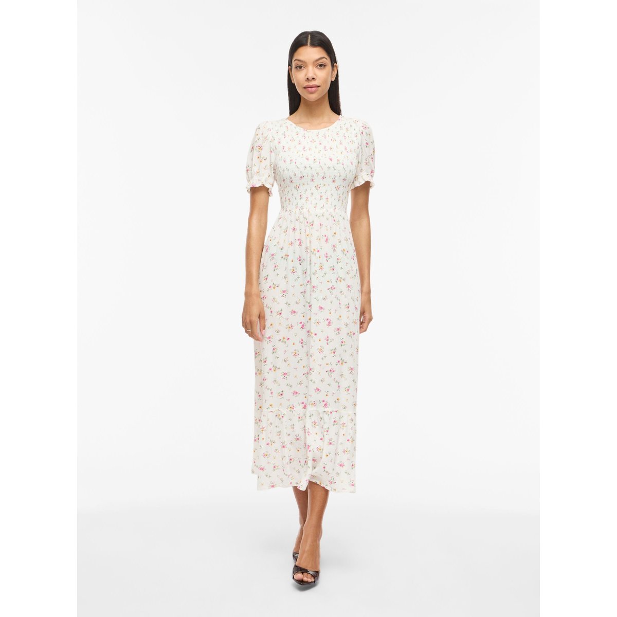 Robe Mi-Longue blanc - snow white2, VILA