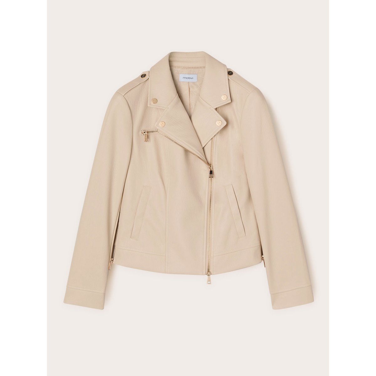 Veste motard beige, MOTIVI