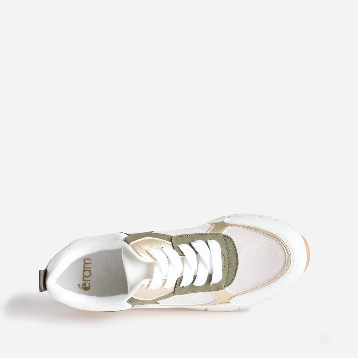 Basket PAULE. blanc/kaki, ERAM