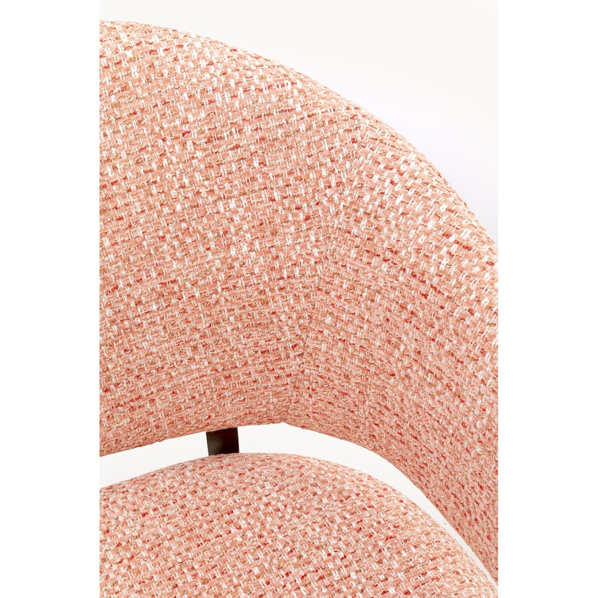 Chaise avec accoudoirs en polyester mélangé, AUGUST rose, KARE DESIGN