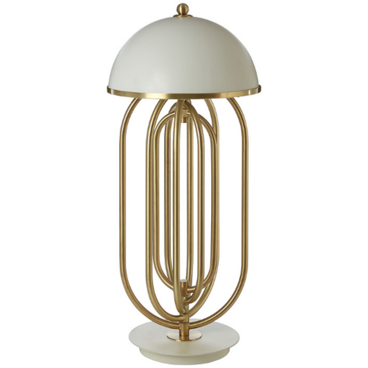 Metro Art Deco Style Domed Table Lamp white, FIFTY FIVE SOUTH