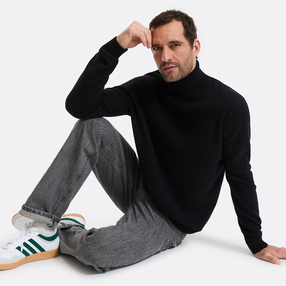 Pull collo dolcevita in cachemire nero , LA REDOUTE COLLECTIONS