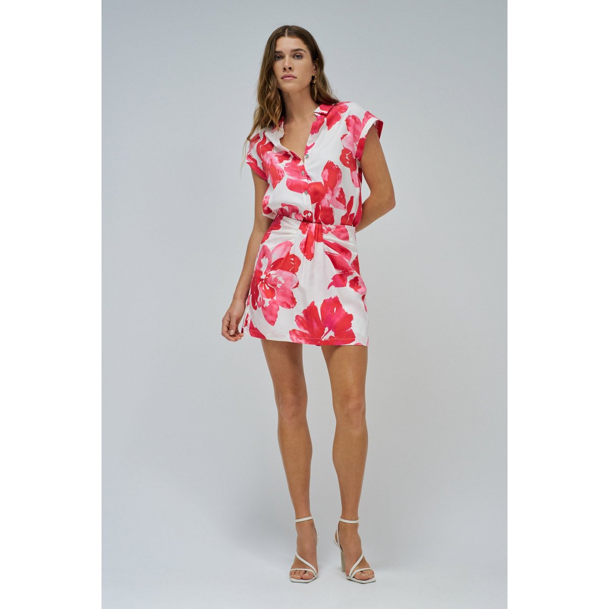 SKORT À MOTIF FLORAL rouge, SALSA JEANS