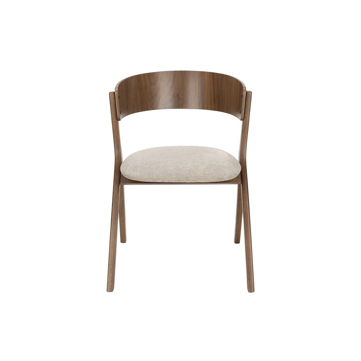 Chaise design en tissu (lot de 2), BRESSO beige, DUTCHBONE