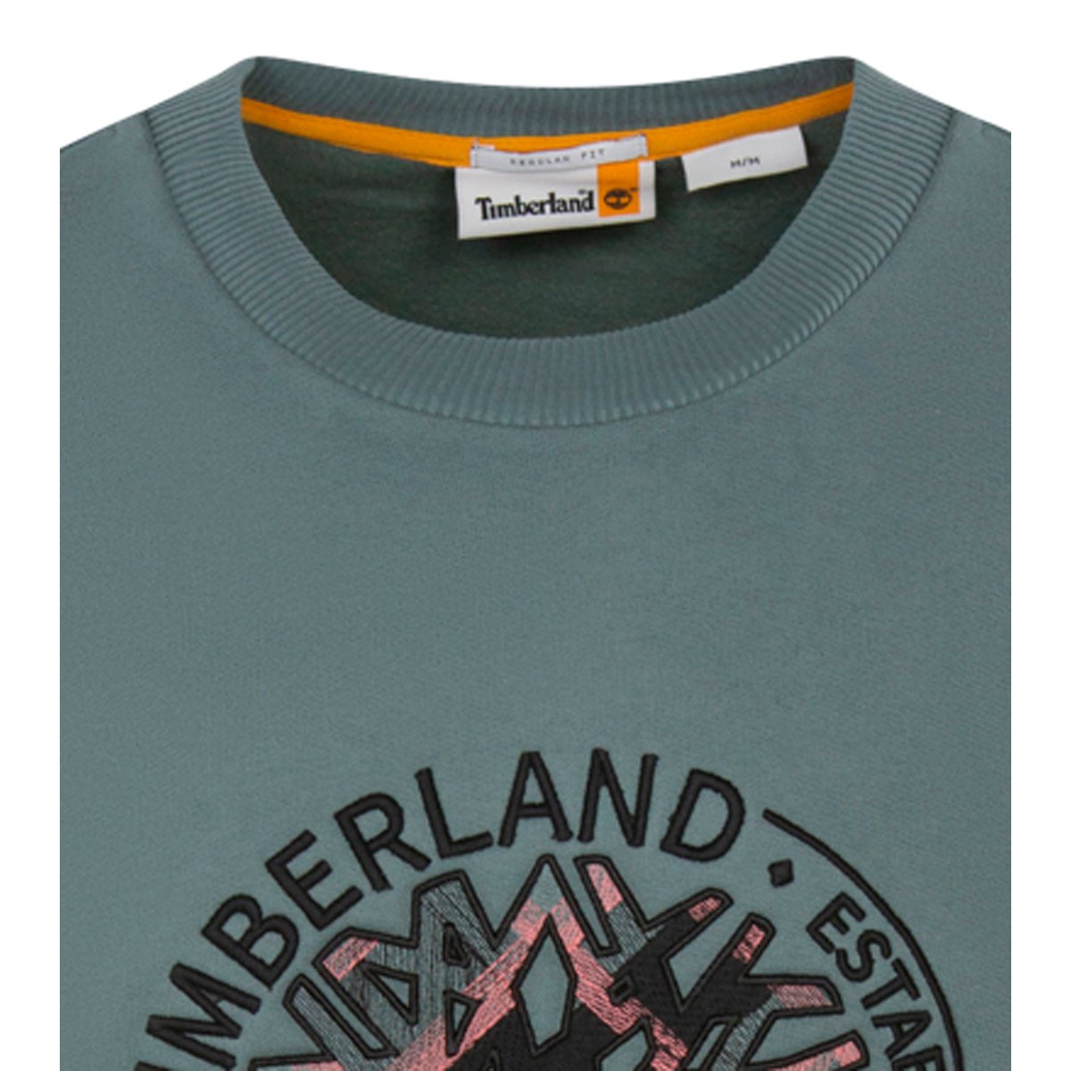 Sweat coton col rond vert, TIMBERLAND