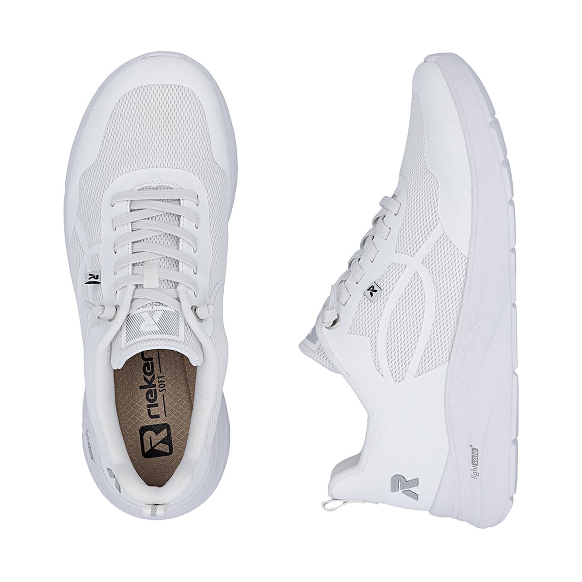 Basket Basse à Lacets Mesh blanc, RIEKER