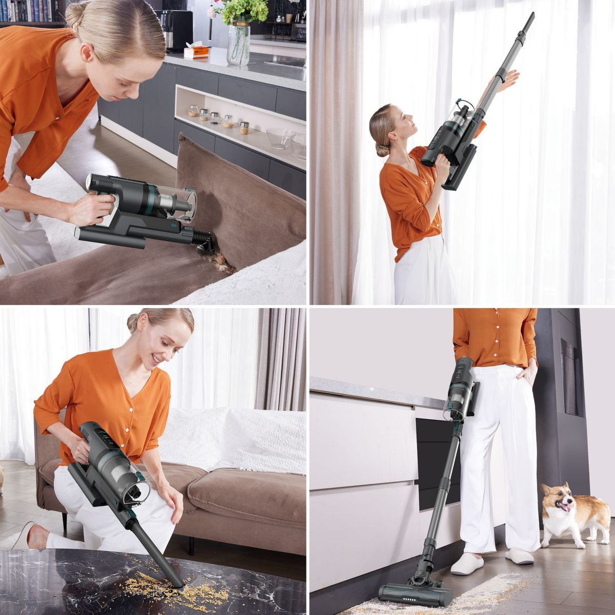 Aspirateur balai EVCSK500 Easy tech zero dust couleur unique, ESSENTIEL B