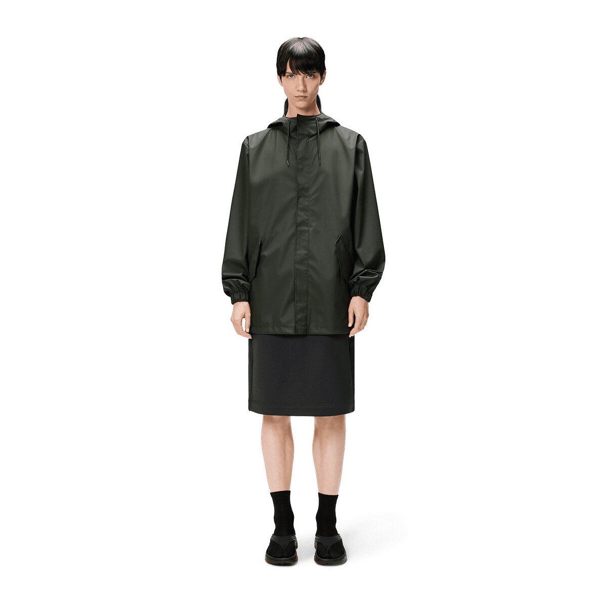 Veste imperméable capuche unisexe FISHTAIL JACKET kaki, RAINS