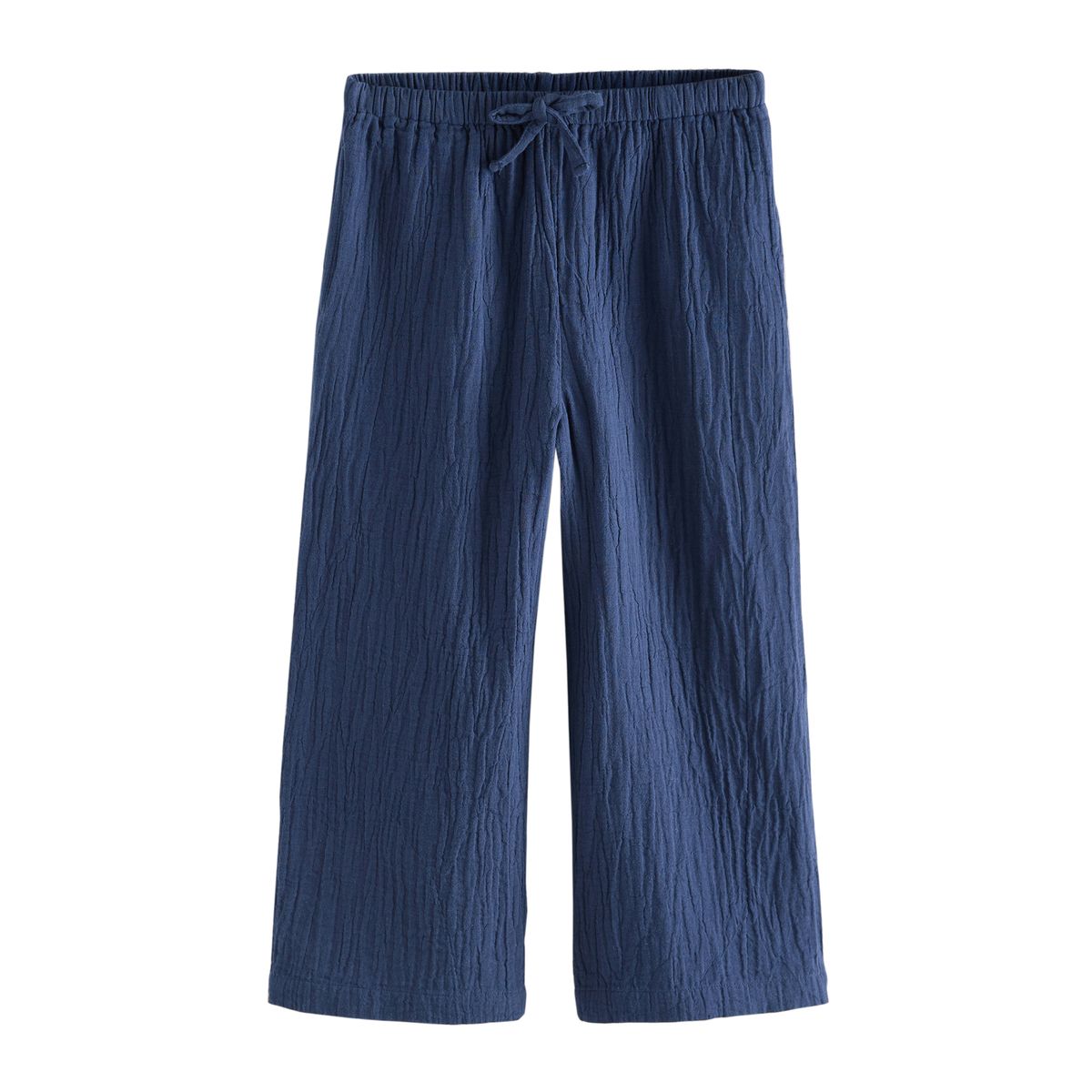 Pantalon large, lot de 2 bleu marine / blanc, NEXT
