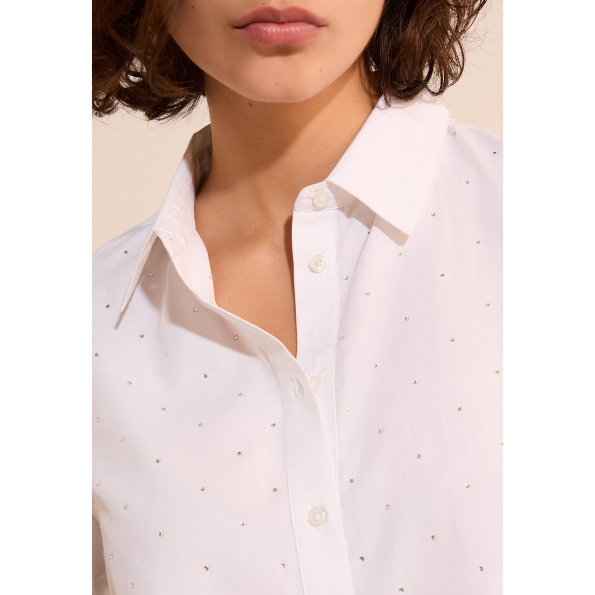 Chemise avec coton COLETTE blanc, ETAM