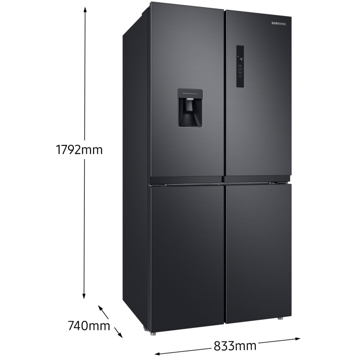 Réfrigérateur multi portes RF48A401EB4 noir, SAMSUNG