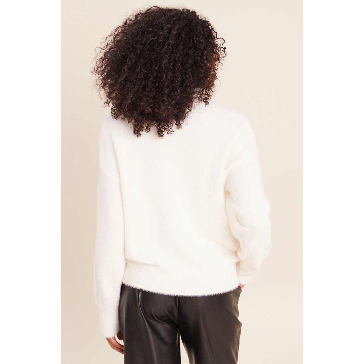 Pull col rond ecru, BREAL