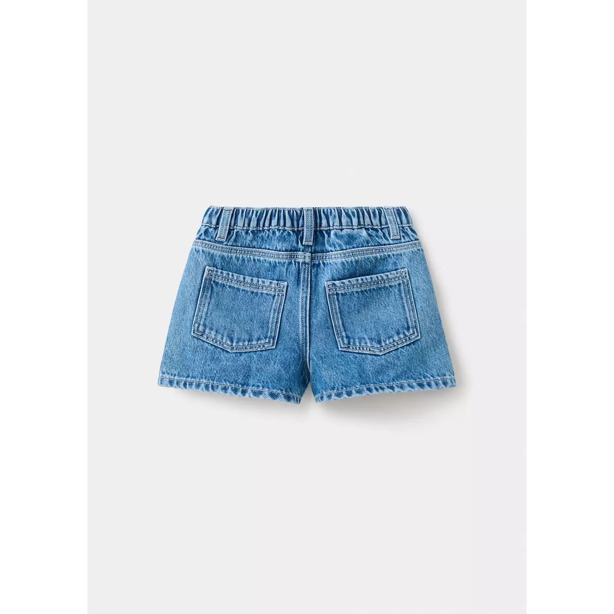 Short en jean à clous bleu moyen, MANGO BABY