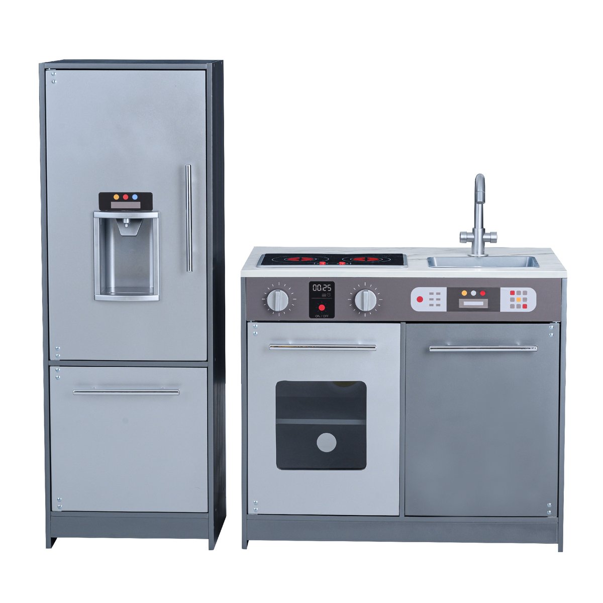Cuisine Enfant Bois LITTLE CHEF gris, TEAMSON KIDS