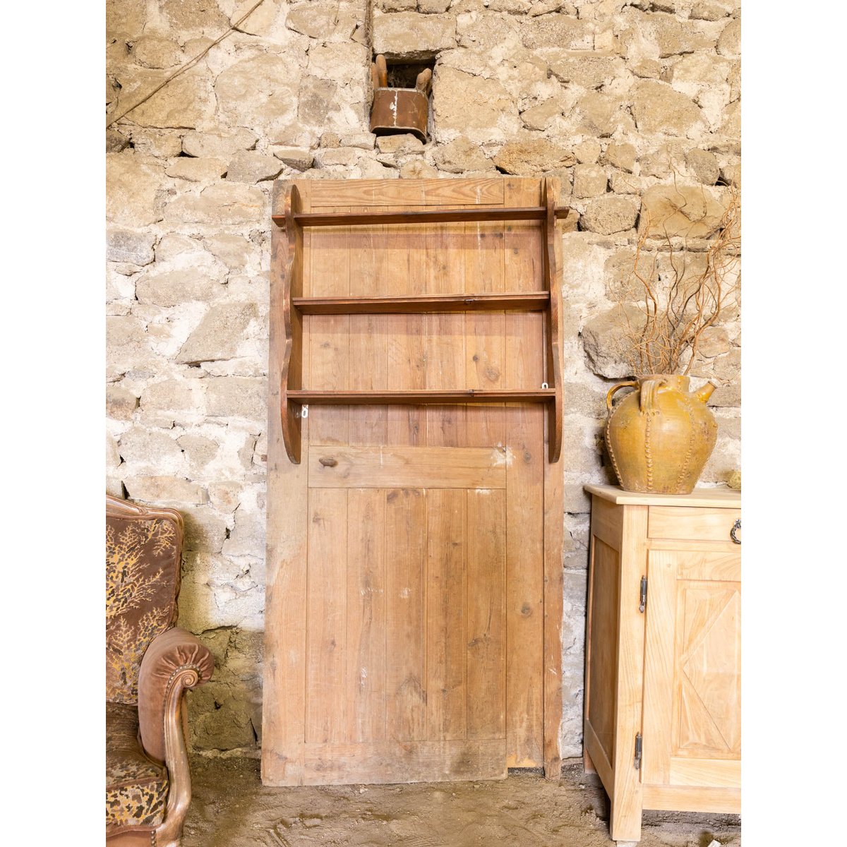 Étagère murale en bois Gaëlle N°1560 - Bon état bois foncé, DEBONGOUT