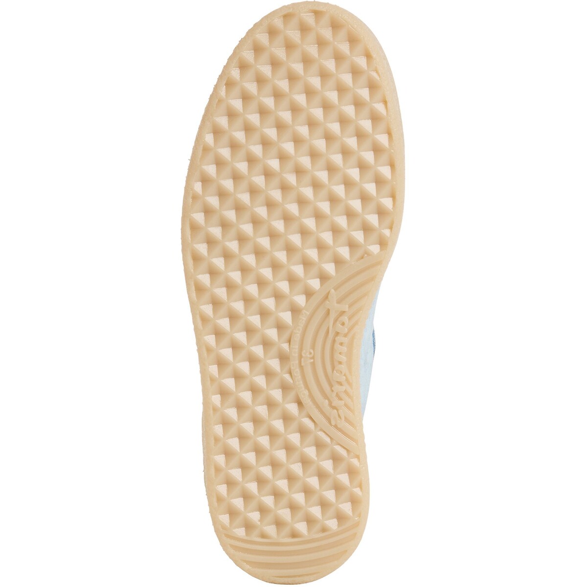 Baskets en cuir, semelle coloris miel bleu clair, TAMARIS