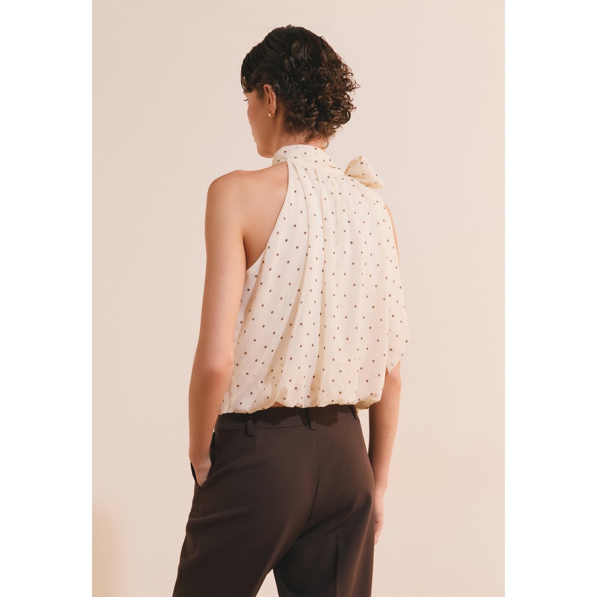 Top sans manches à pois A LILO IMP imp bleu vert, ETAM