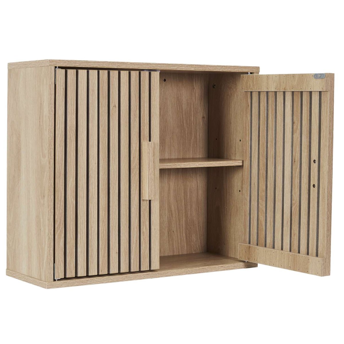 Armoire murale 2 portes en bois SAULK marron, THE HOME DECO FACTORY