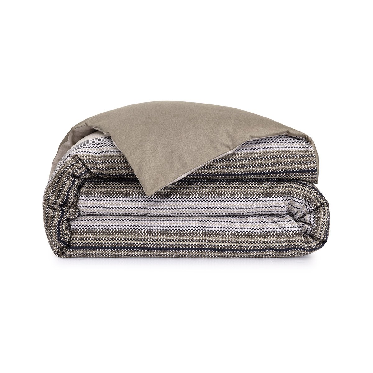 Housse de couette en satin de coton beige, MODERNIST multicolore, BOSS HOME