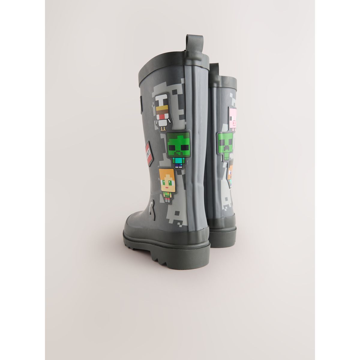 Bottes en caoutchouc minecraft gris, NEXT