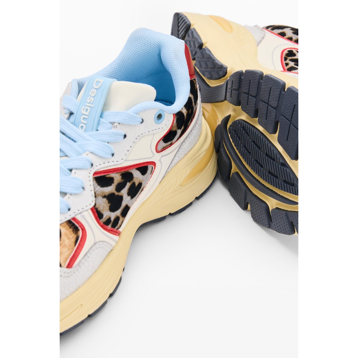 Baskets runner en cuir multicolore, DESIGUAL