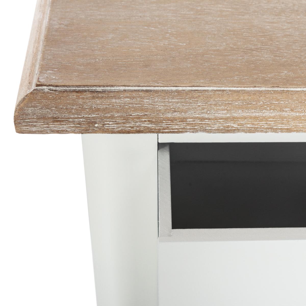 Commode chiffonnier 5 tiroirs en bois CHRYSA blanc, ATMOSPHERA