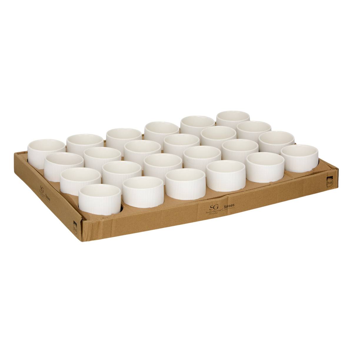 Mug strié 21cl STRATA blanc, ATMOSPHERA