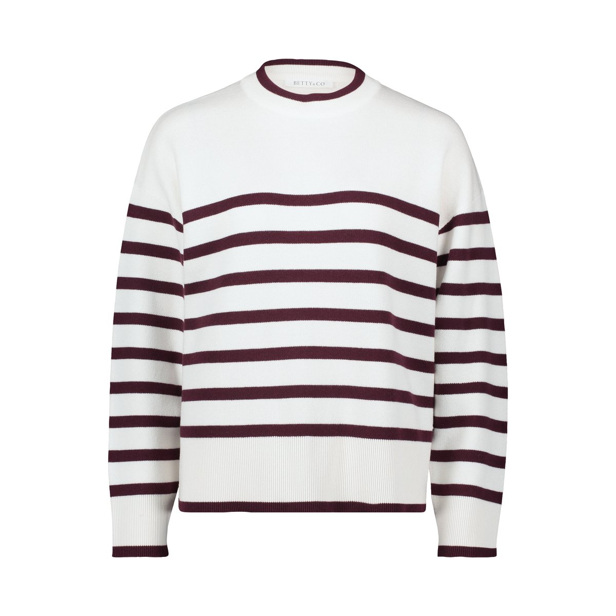 Pull-over en maille à rayures cream/dark red, BETTY & CO