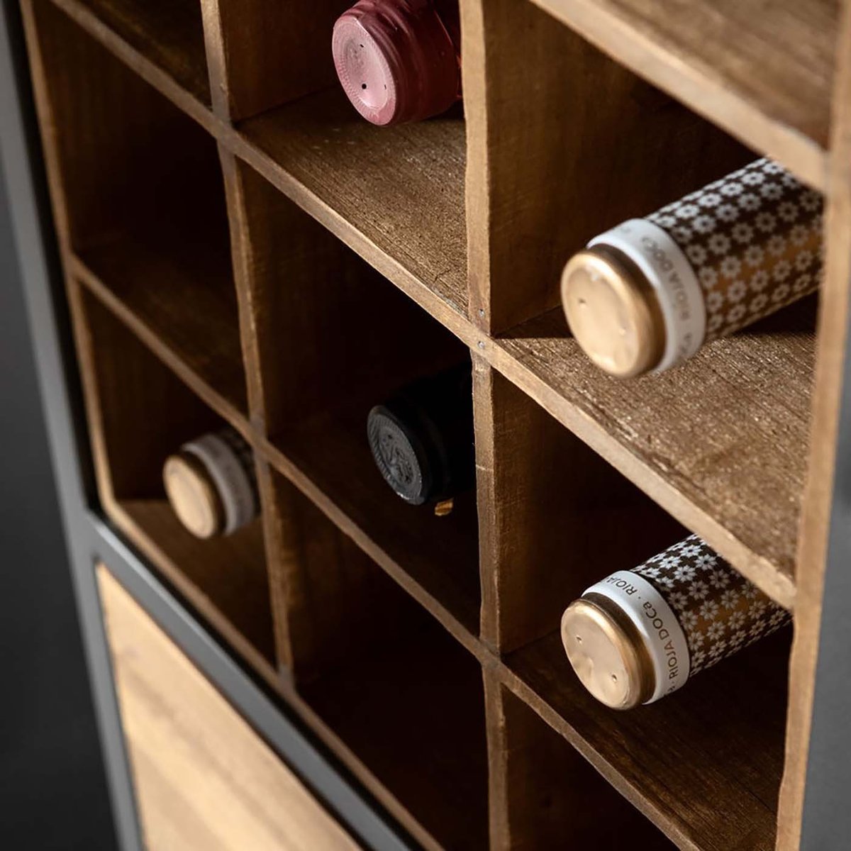 Meuble de bar avec table, VINOTECA noir, KARE DESIGN