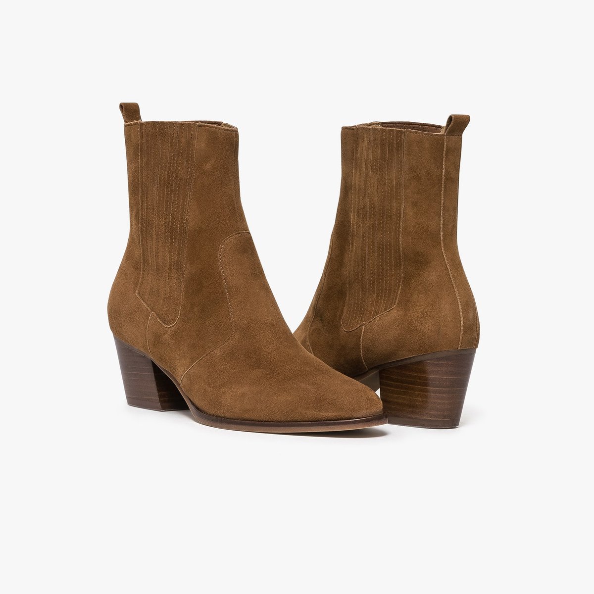 Boots À Talon en cuir MIMI cognac chataigne, BOCAGE