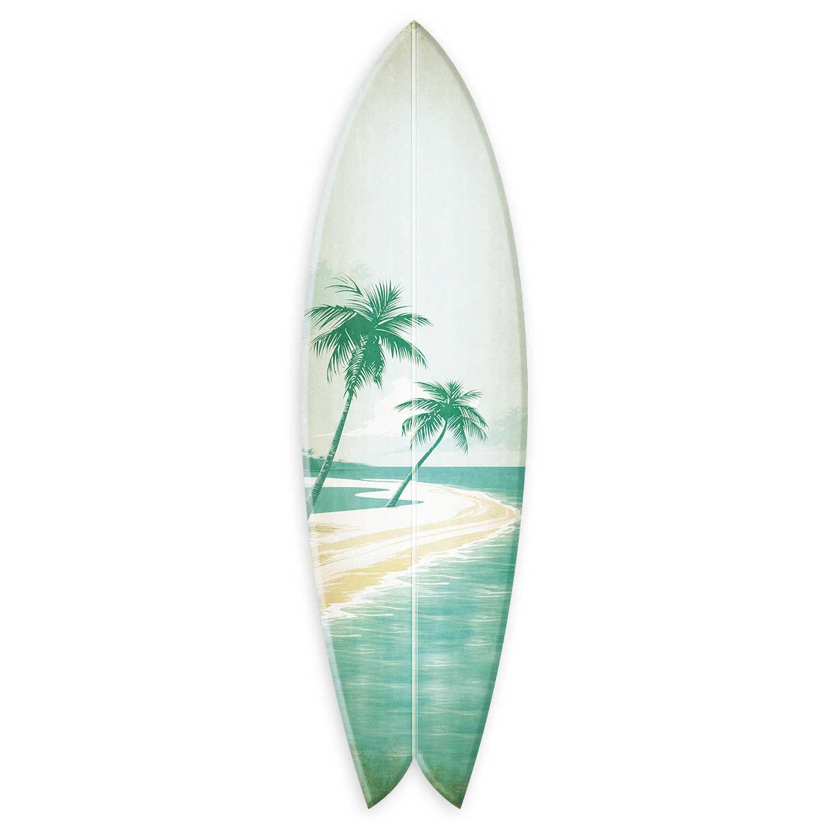 Planche de surf décorative Paradise cove tableau alu dibond, HEXOA