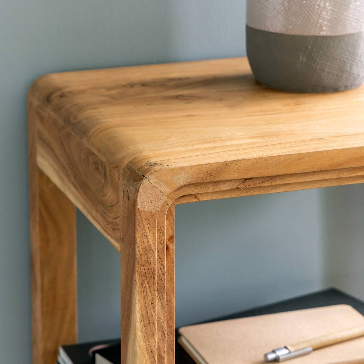 Colonne en bois d'acacia EMYR bois clair, MADE IN MEUBLES