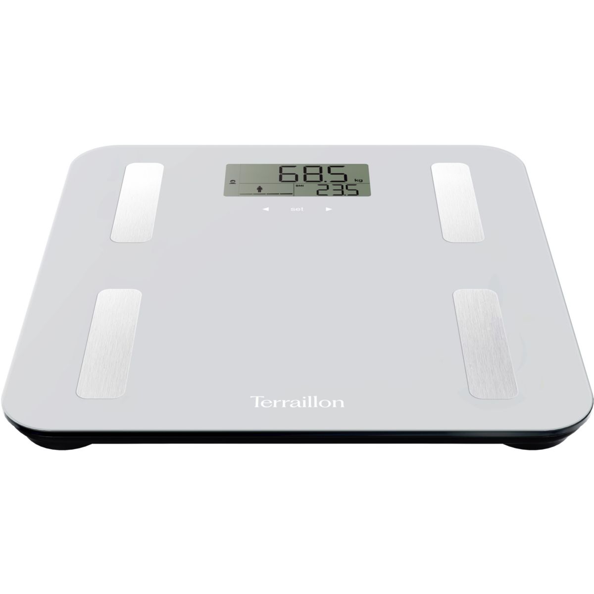 Pèse personne connecté Connecte Body Connect gris, TERRAILLON