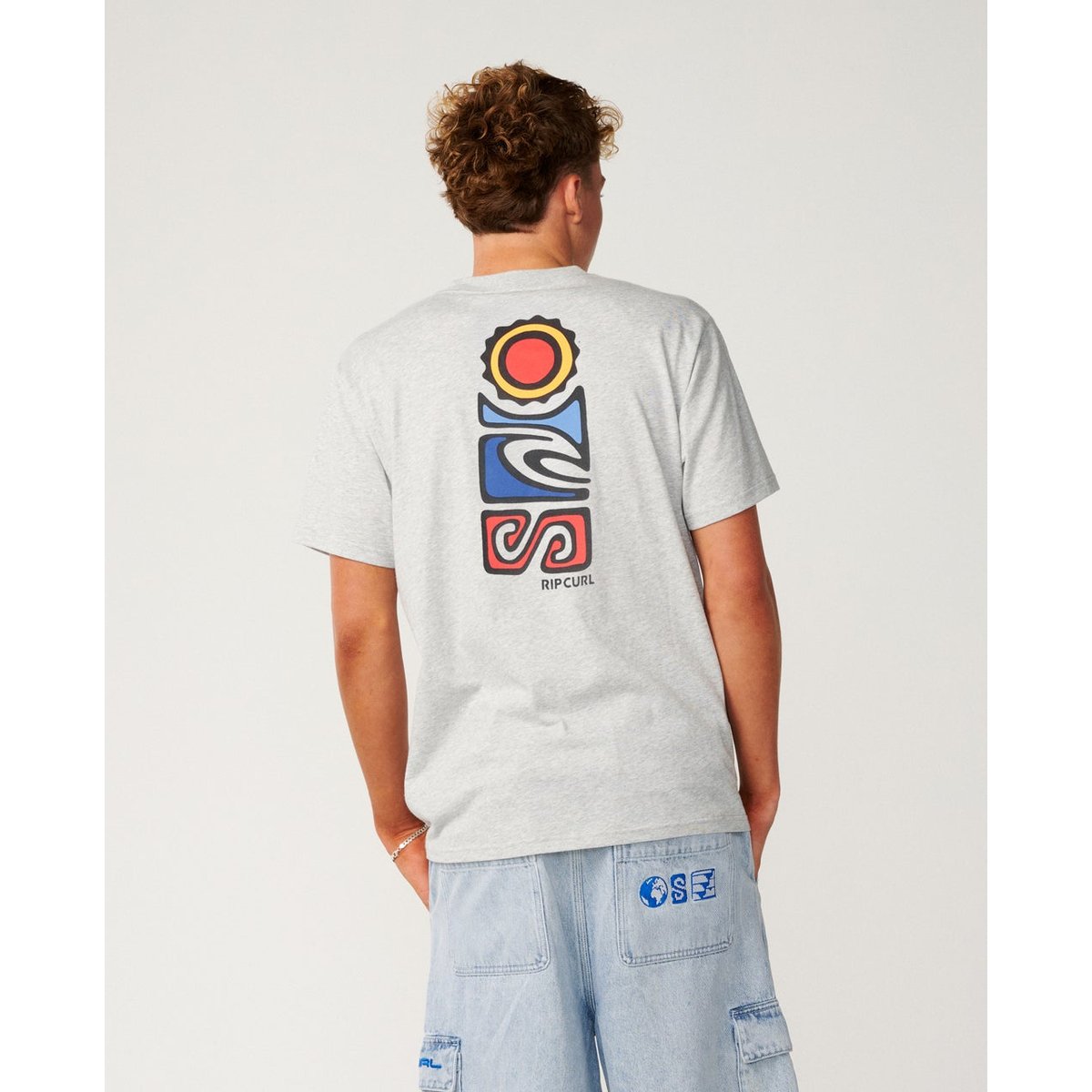 T-shirt relax SEARCH SERIES VAPORCOOL STACK grey marle, RIP CURL