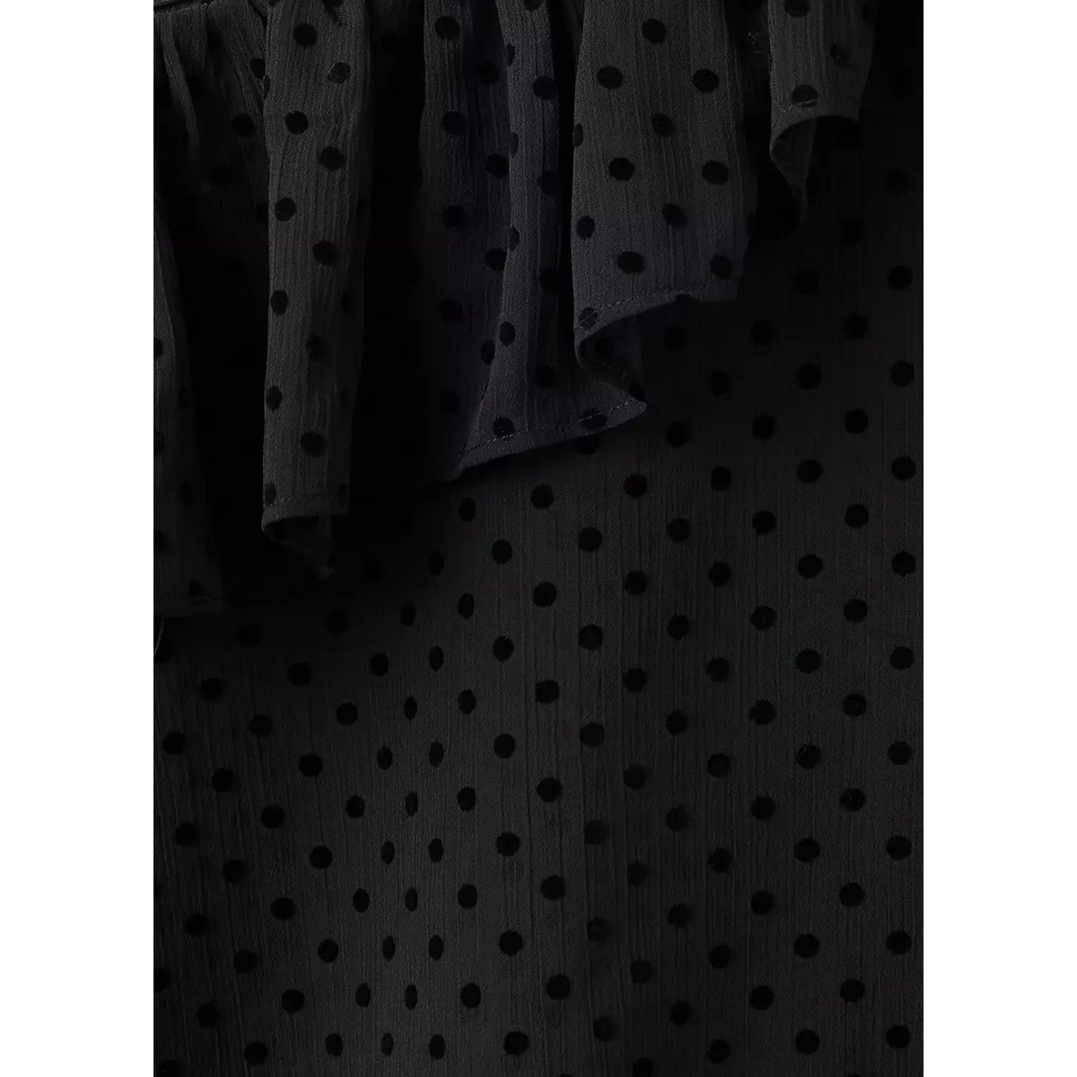 Blouse semi-transparente pois noir, MANGO
