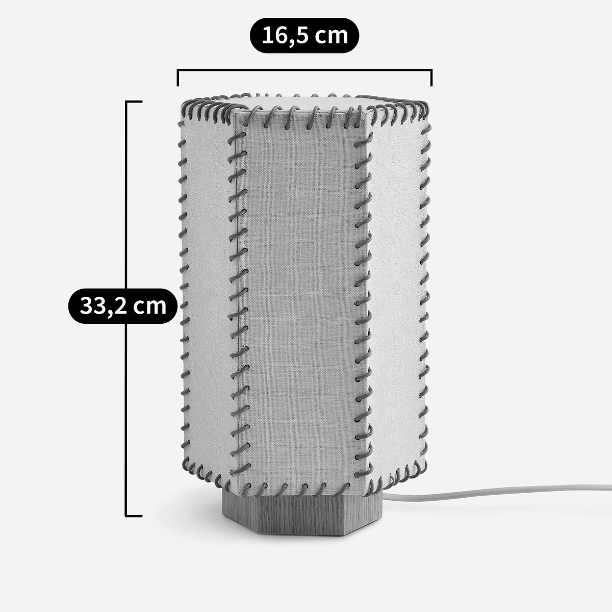 Lampe à poser en chêne et lin, SIXTA naturel, AM.PM