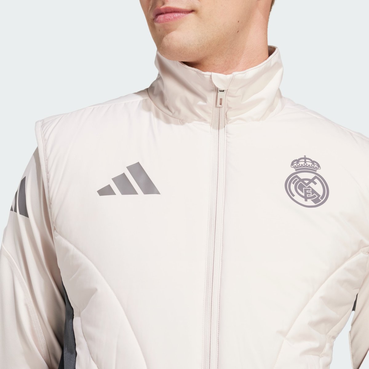 Veste sans manches Real Madrid Winterized putty mauve / grey / charcoal, adidas Performance
