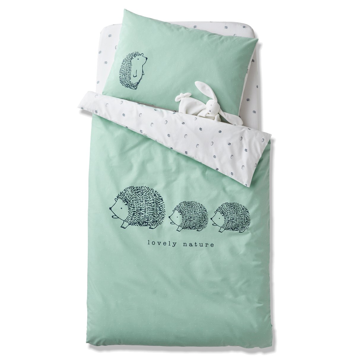 Housse de couette Bio Collection LOVELY NATURE vert/ivoire, VERTBAUDET