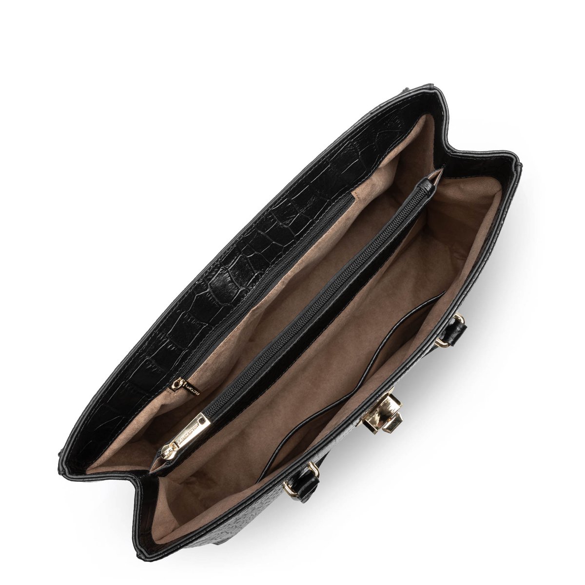 Très grand sac cabas épaule EXO noir, LANCASTER