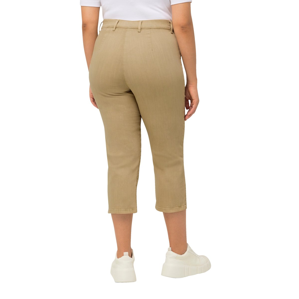 Pantalon stretch Mony longueur 7/8. Poches beige, ULLA POPKEN