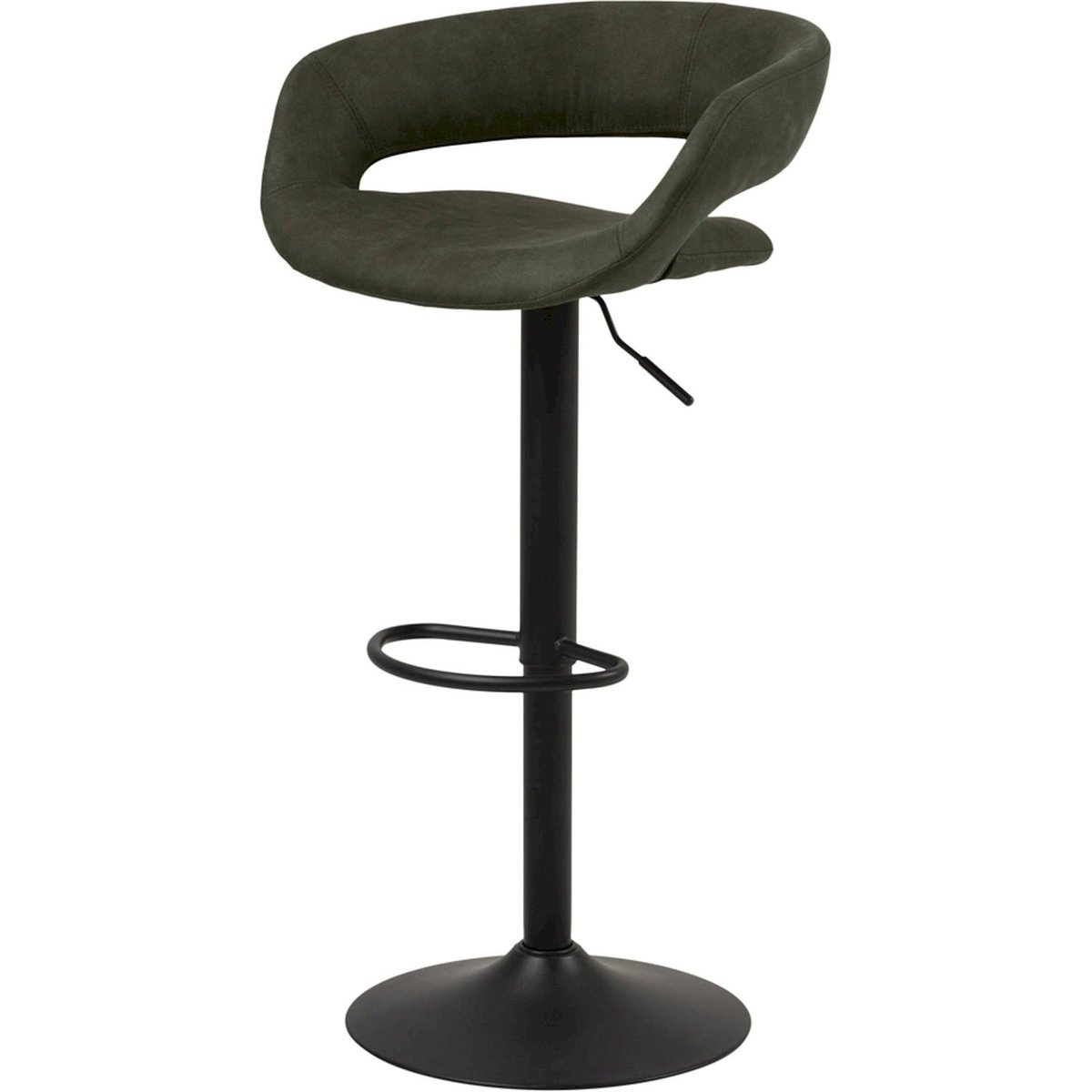 Tabouret de bar réglable collection HANNAH noir et blanc, RECOLLECTION