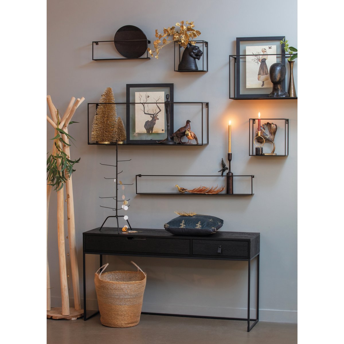 Commode en frêne SILAS noir, WOOOD