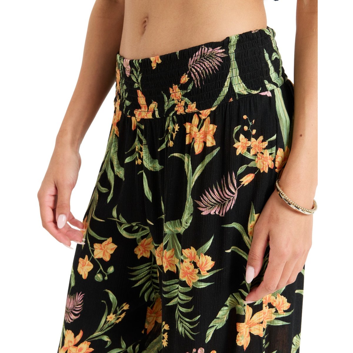 Pantalon léger ALONG THE BEACH. noir anthracite island escape, ROXY