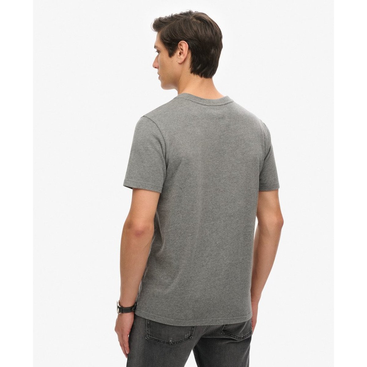 T-shirt Vintage Script Style College anthracite chiné, SUPERDRY