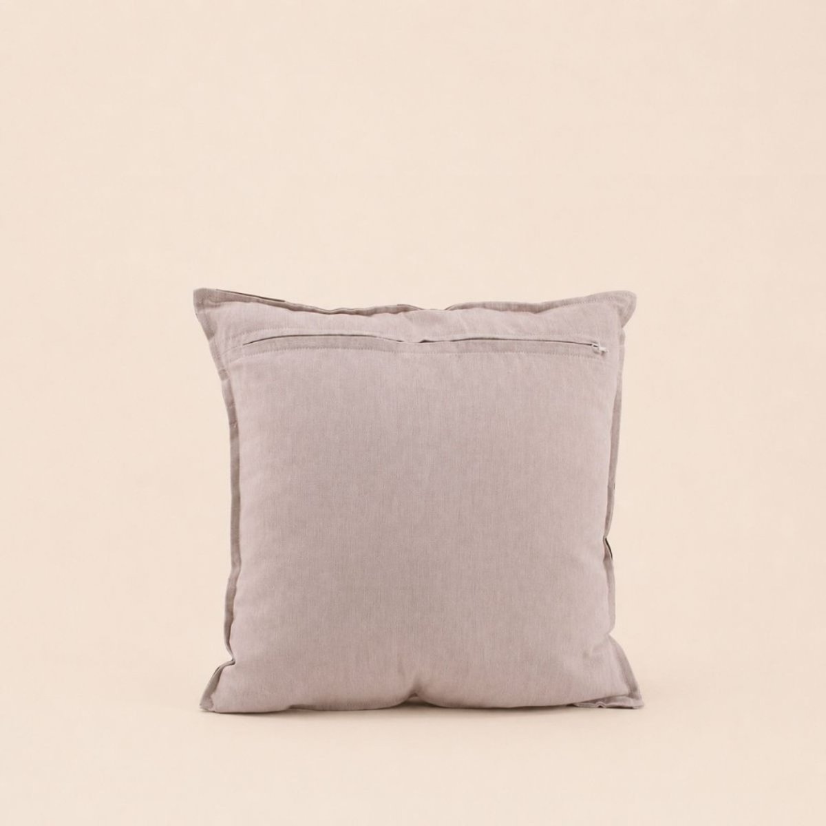 Coussin imprimé feuillage 40x40cm beige, ORNAMI