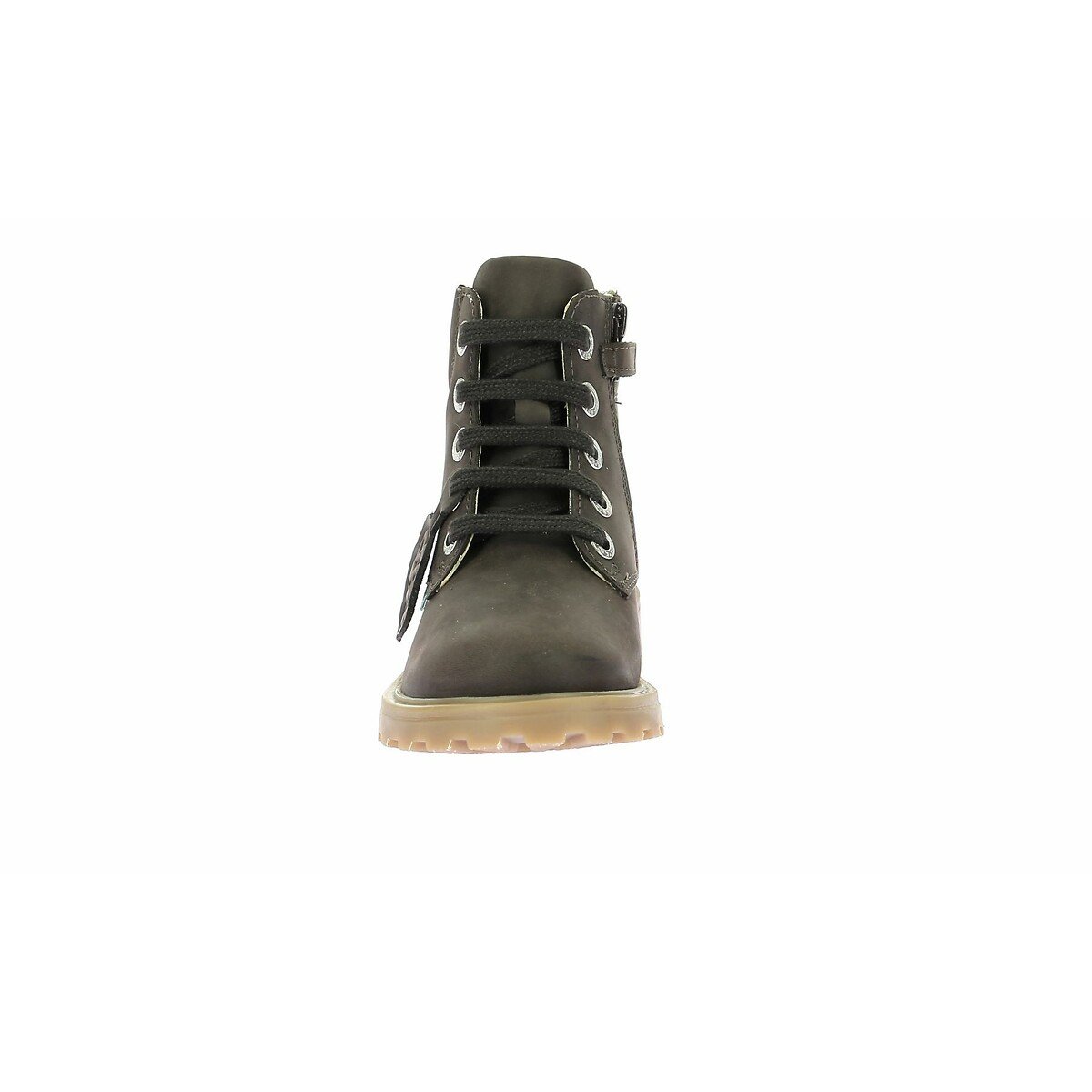 Kids Kick Bluck Lace-Up Ankle Boots in Leather dark brown, KICKERS