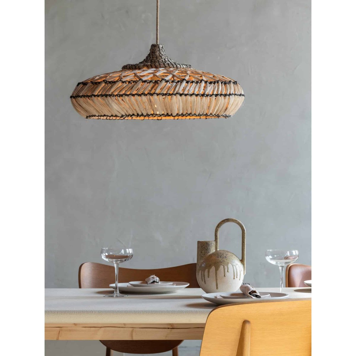 Lampe Suspendue Métal RINJANI beige, GOOD & MOJO